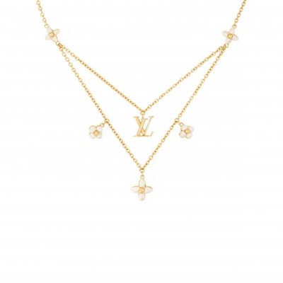 LOUIS VUITTON LV FLORAGRAM MONOGRAM NECKLACE M00981